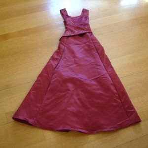 JOYKIDS Formal Maroon 2-Strap Dress Girls Size 12